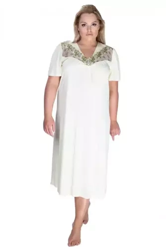 86584 Diana Summer koszula nocna damska Mewa kremowy