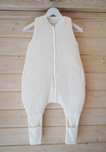 Muślin Śpiworek z nogawkami Belisima-ecru