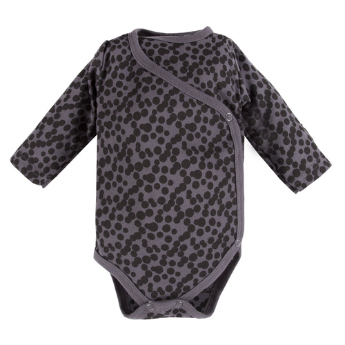 Magic Eevi Body z długim rękawem rozpinane- grafit druk 