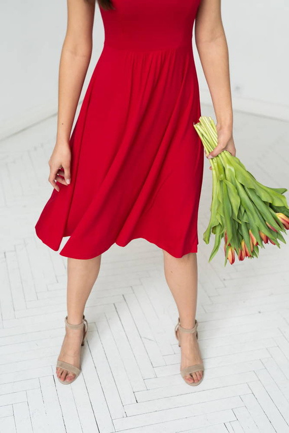 Mommy Chic sukienka ciążowa i do karmienia Milk&Love karminowy