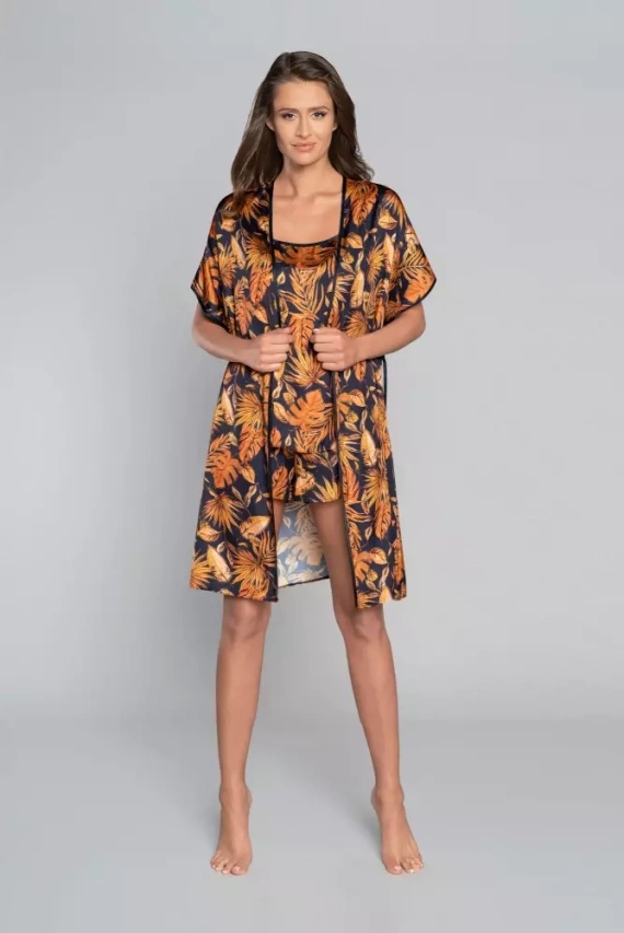 Monstera Szlafrok Damski Italian Fashion- druk