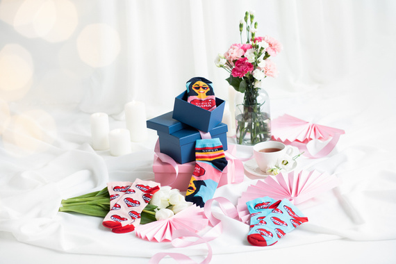 K89S Super Mama Italian Fashion Skarpety damskie - granat/kolory