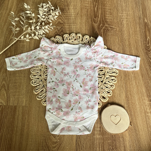 BD12226 Kwiat Wiśni Mamatti Body z długim rękawem