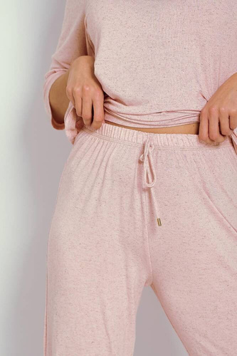 3340 Sara Piżama Damska Taro- pudrowy róż