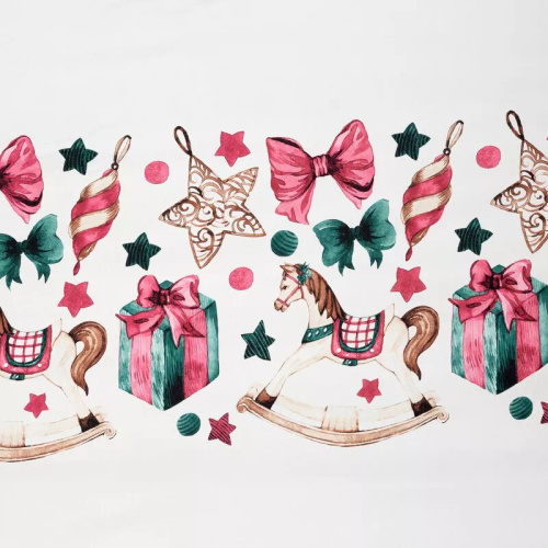 Ribeno Pościel świąteczna kokardki z mikrowłókna Eurofirany zielony