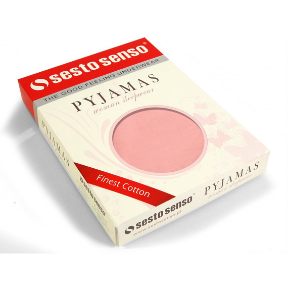 Karolina Long Piżama damska Sesto Senso morela kwiaty