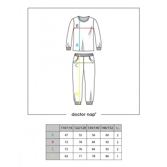 Piżama dziecięca 4311 Unisex Doctor Nap - graphite