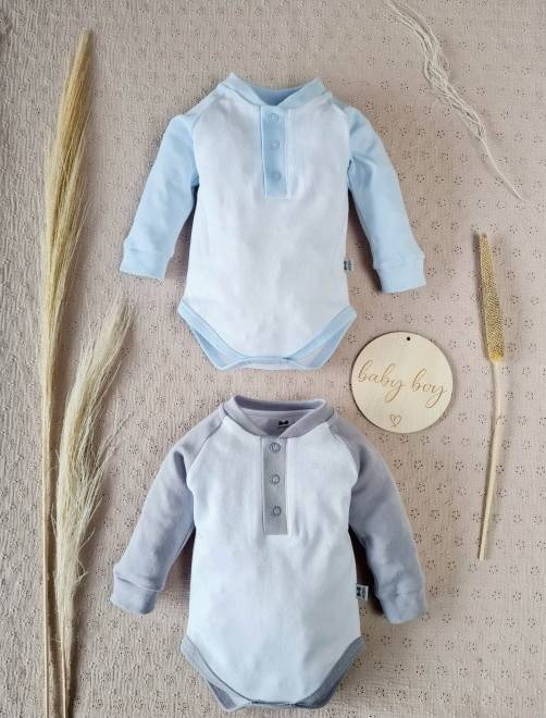 041PN Little Gentleman Body Polo Marija - błękit