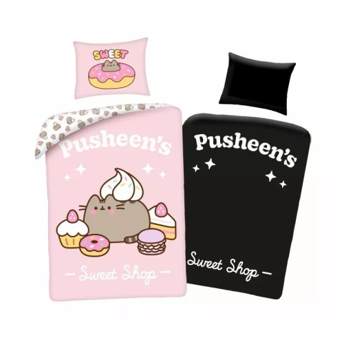 Pościel Pusheen różowa świecąca w ciemności + poszewka H1 Halantex
