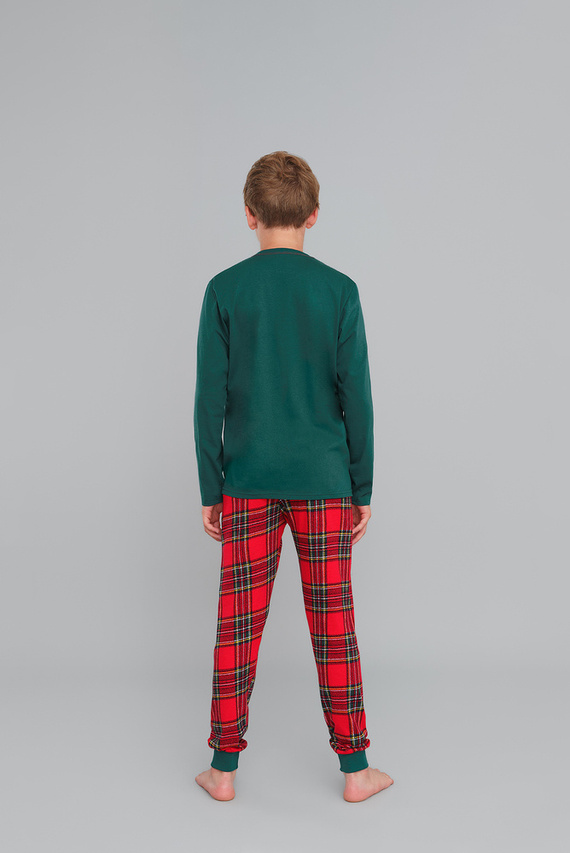 Piżama dziecięca Narwik talian Fashion- czerwony/druk