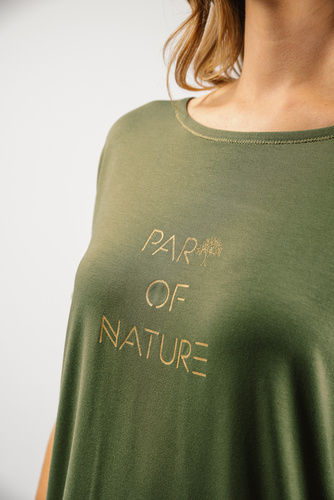 Natura Piżama Damska krótki rękaw, 3/4 spodnie Italian Fashion - khaki