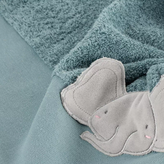 Baby 59 Słonik niemowlęce okrycie kąpielowe Eurofirany niebieski