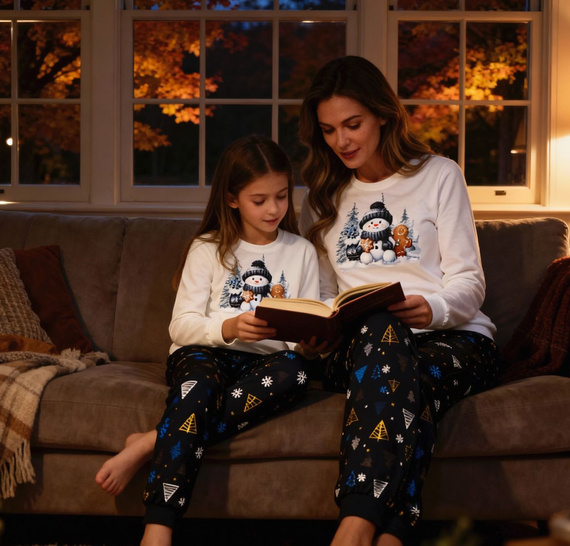 977/189 978/189 Snowy Day Cornette piżama dziewczęca bawełna, długi rękaw | Ciepła i wygodna