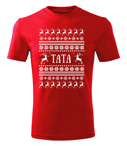 "Tata sweterki" Moocha koszulka męska świateczna