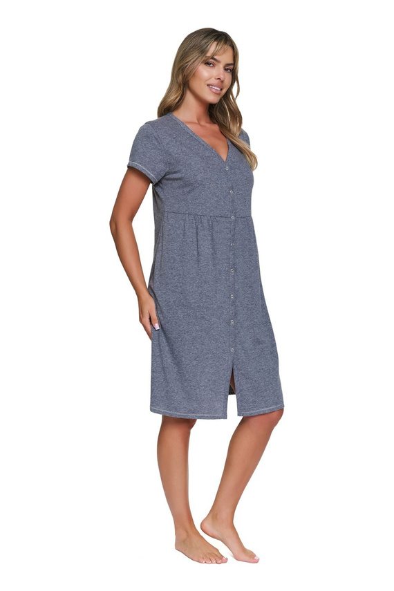 Koszula Ciążowa Doctor Nap 7547 100% Bawełna Do Karmienia Damska-dark grey