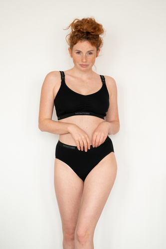 Sport Black biustonosz do karmienia Momtobe czarny