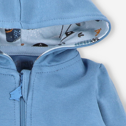 Piraci Bluza dresowa z kapturem z bawełny organicznej Nini niebieski