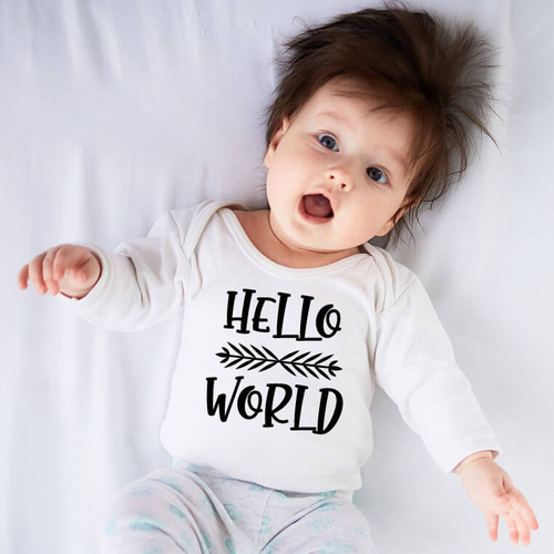 Body długi rękaw "Hello World" Moocha czerwony