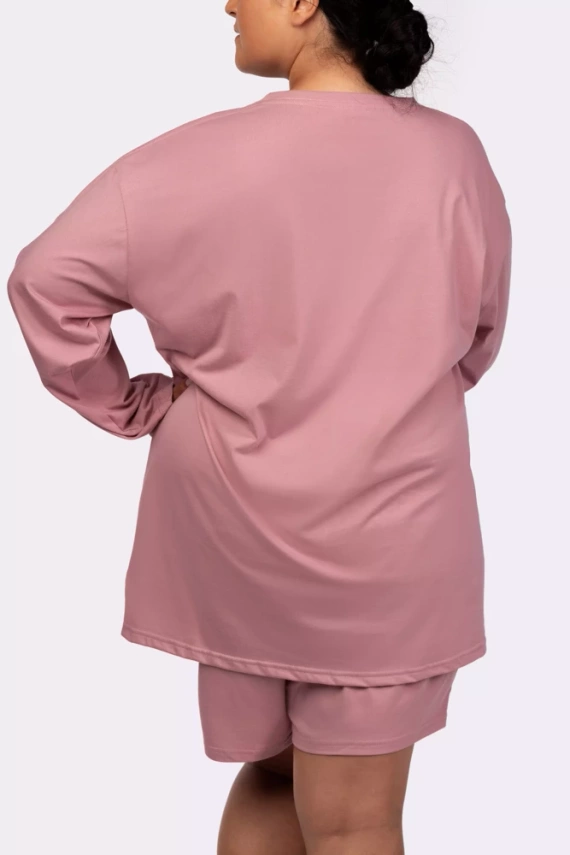 Joy longsleeve Piżama damska Mona pink