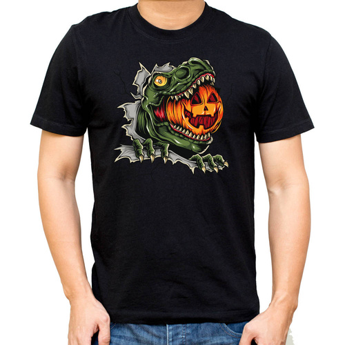 "HALLOWEEN paszcza z dynią" Moocha koszulka męska czarny