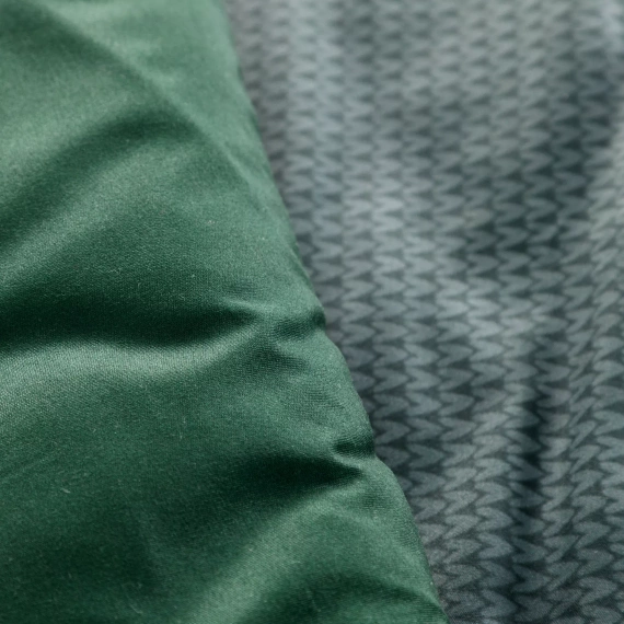 Jaremy Pościel świąteczna mikrowłókno Eurofirany zielony – zdobiona nadrukiem w stylu skandynawskim