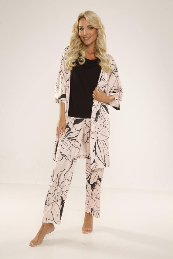 722 Lurdes Piżama damska De Lafense - beżowy