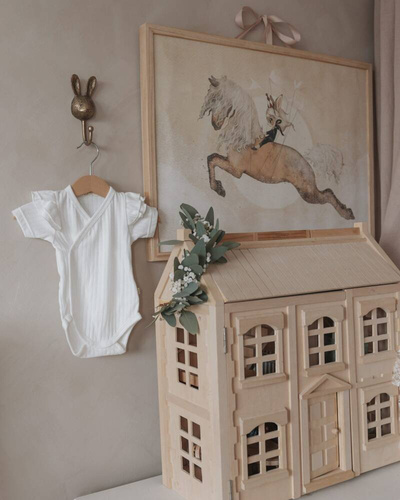 Body z falbankami Ażur Yosoy krótki rękaw