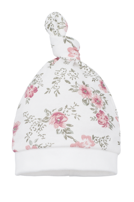 "ROSES M" Makoma Czapeczka z węzełkiem druk