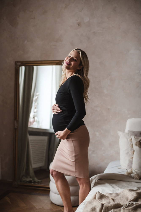 Spódnica ciążowa Tummy Milk&Love beżowy