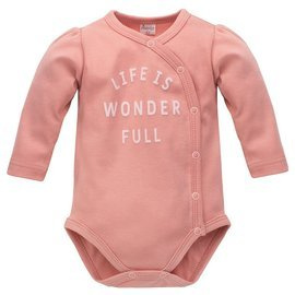 Body niemowlęce z długim rękawem "Spring Light" Pinokio - różowy