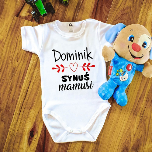 Body długi rękaw "Synuś mamusi z imieniem" Moocha czarny