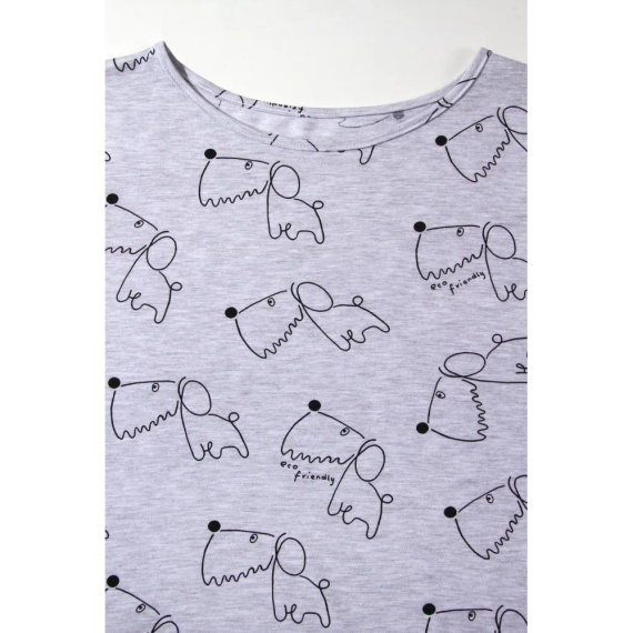 2425/15 Koszula nocna rękaw 3/4 Sesto Senso jasny melanż