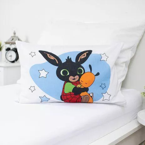 Pościel bawełniana do łóżeczka Królik Bing 100x135 Jerry Fabrics z zamkiem