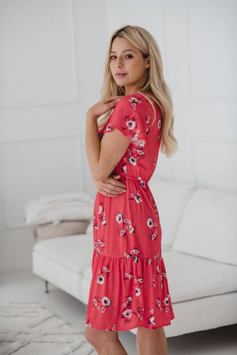 Lovely Dress Milk&Love sukienka ciążowa i do karmienia koralowy