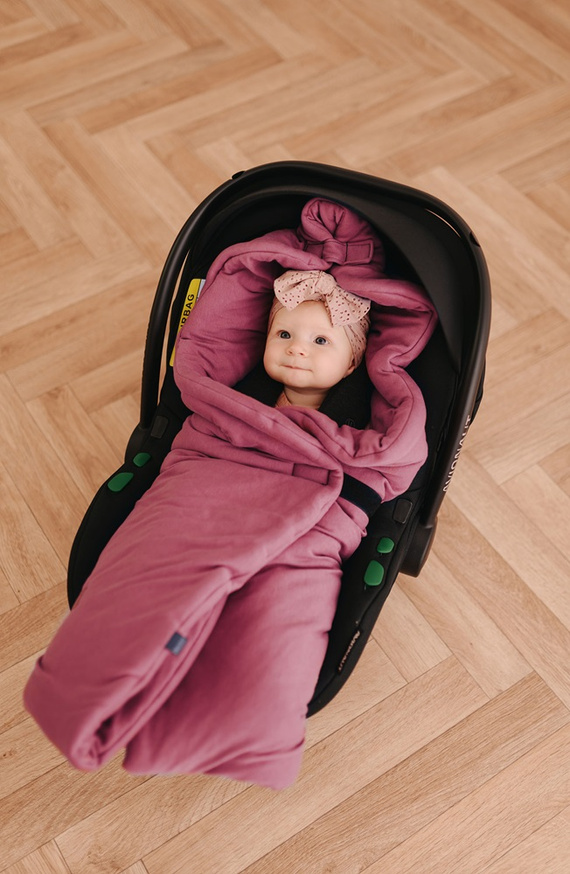 Burgund Kocyk do fotelika cotton Makaszka