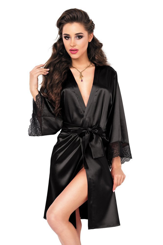 Nikola Podomka Szlafrok Damski Dkaren - czarny