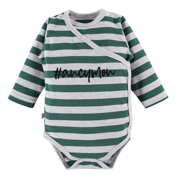 Ancymon Eevi Body niemowlęce 2-pak - szary/zielony