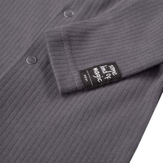 Magic Eevi Pajac ze stópkami - grafit prążek