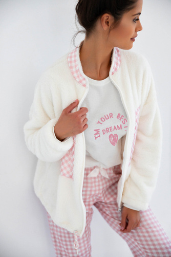 Nanny Bluza damska Sensis - ecru różowy