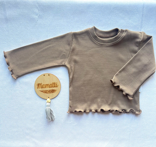 BI016 Mamatti Bluzka dziewczęca - brążowy