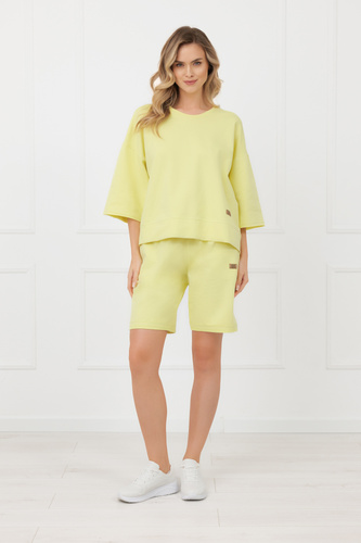 Bluza Kaori Italian Fashion 3/4 rękaw bawełna elastan- żółta