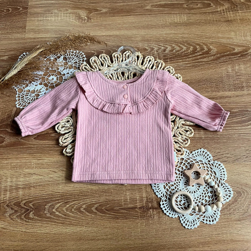BFAG006 EkoBaby Mamatti Bluzka dziewczęca - różowy