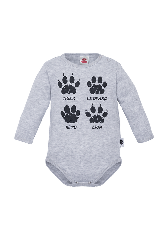 Body z długim rękawem "WILD WORLD" Makoma biały