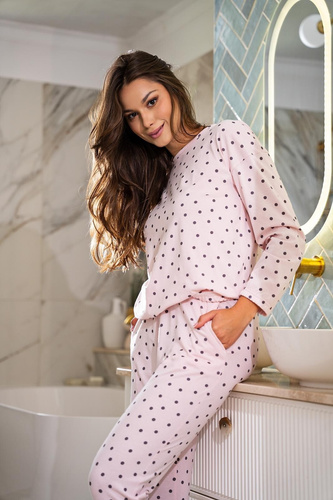 Piżama damska MK 23 Morning Whispe Belle Reverie beżowa– bawełniana, wygodna i stylowa