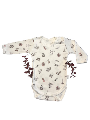 Mamatti BD15226 – bawełniane body dla dziewczynki z długim rękawem, klasyczne i wygodne