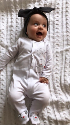 Pajac niemowlęcy "WHITE ORGANIC" Makoma