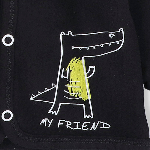 Crocodiles Bluza rozpinana z bawełny organicznej Nini czarny