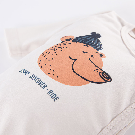 Jump Eevi Body rozpinane z długim rękawem - ecru