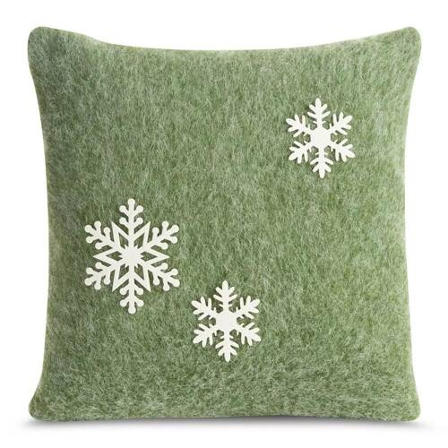 Chp 83 Poszewka świąteczna śnieżynki Eurofirany zielony