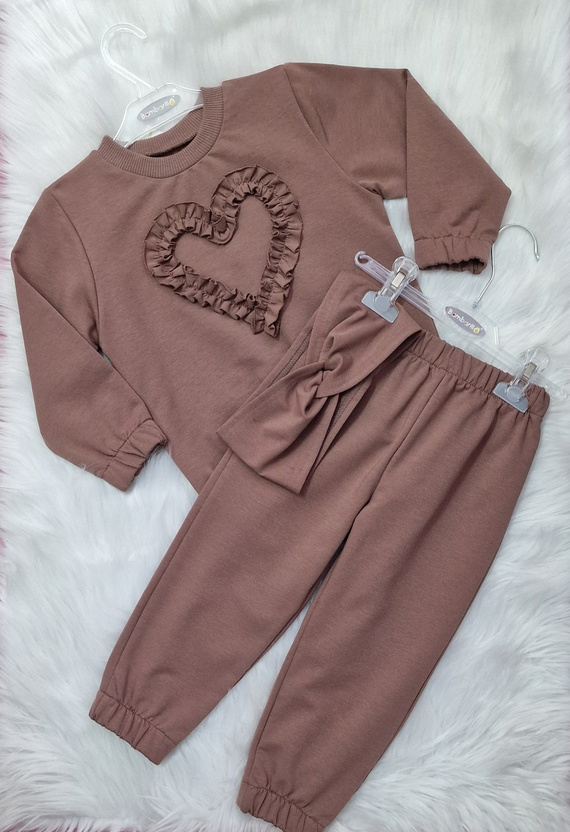 Mia Bluza dziecięca Bambarillo brązowy– bawełna i elastan, miękka dzianina dresowa | Komfort i styl